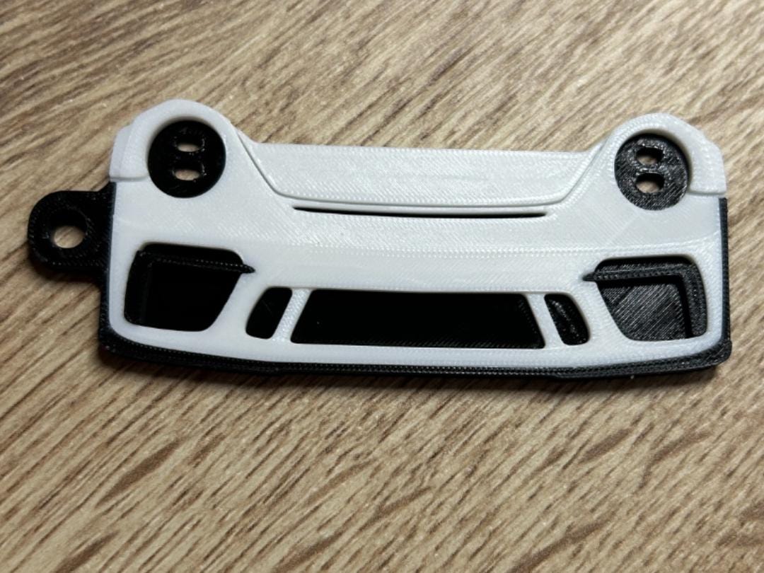 Customizable Porsche Keychain  3D Printed Car Part Replica